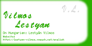 vilmos lestyan business card
