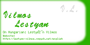 vilmos lestyan business card